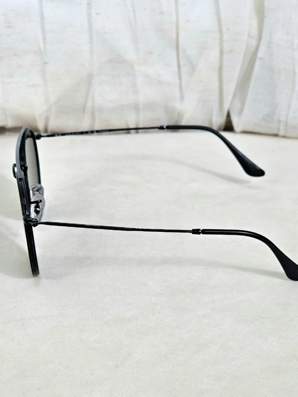 Ray-Ban Round Double Bridge Sunglasses RB3647N Black Frame Green Lenses w/ Case - Picture 3 of 9